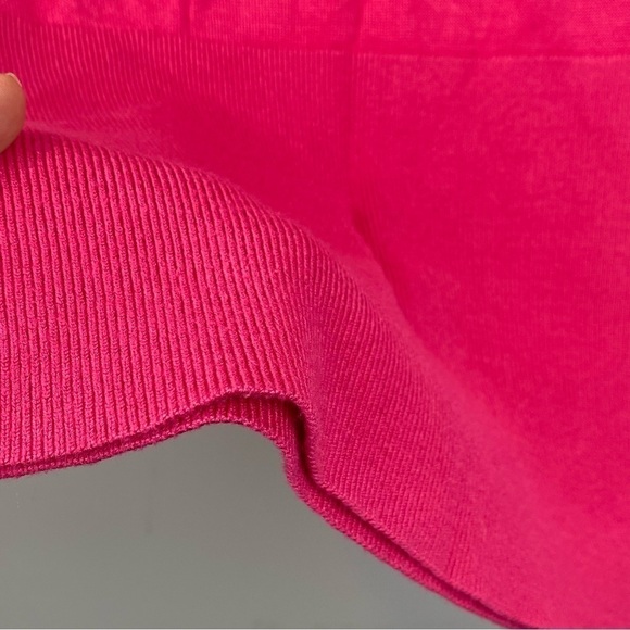 WHITE House Black Market • Sleeveless Eyelet Lace Neck Knit Top - Picture 3 of 10